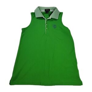 Polo Ralph Lauren Sleeveless Polo Shirt Youth Size large‎ 12-14 green/white